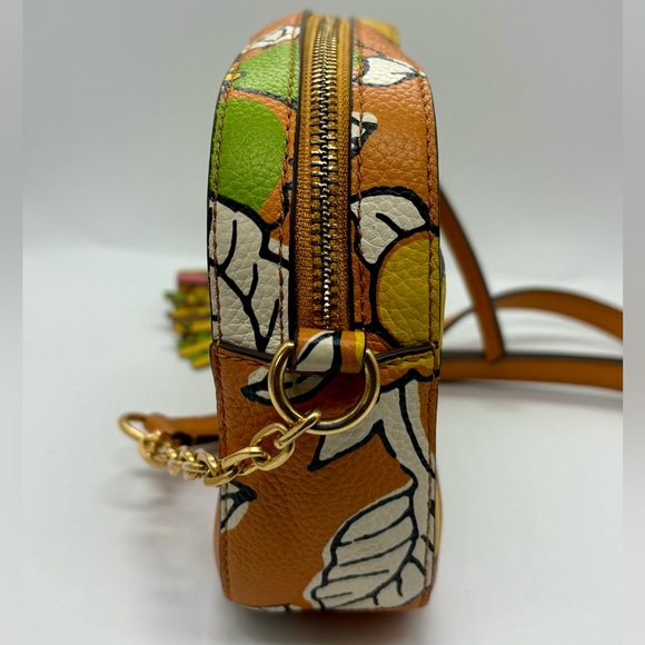 Tory Burch McGraw Sun/Multicolor Floral-Print Pattern Leather Crossbody Bag - Picture 5 of 9